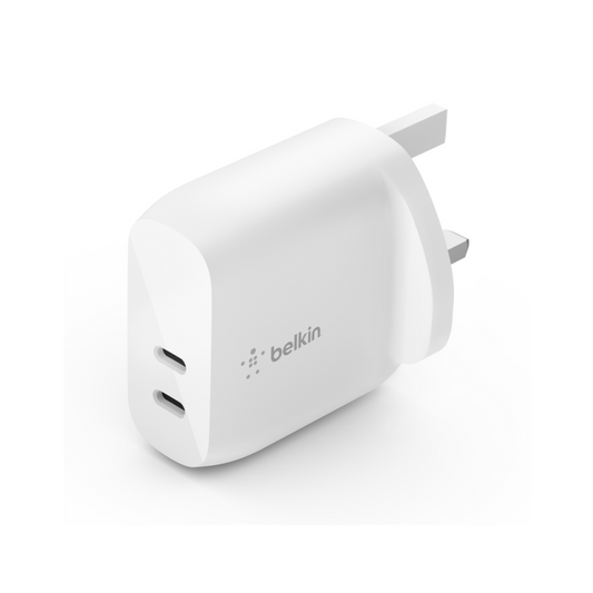 Belkin - BoostCharge - Dual USB-C PD Wall Charger 40W
