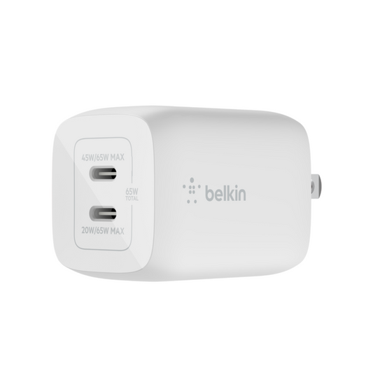 Belkin - BoostCharge - Pro Dual USB-C GaN Wall Charger with PPS
