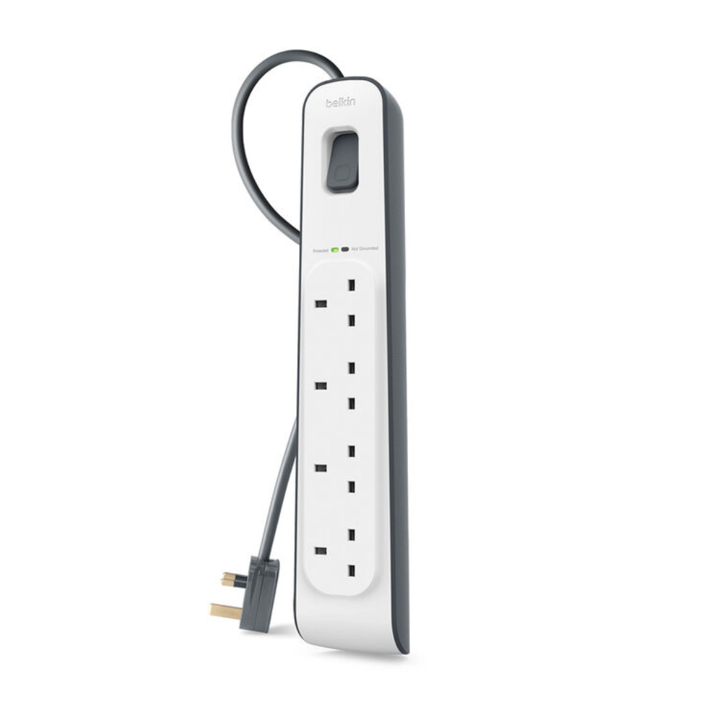 Belkin - 4-outlet Surge Protection Strip with 2M Power Cord