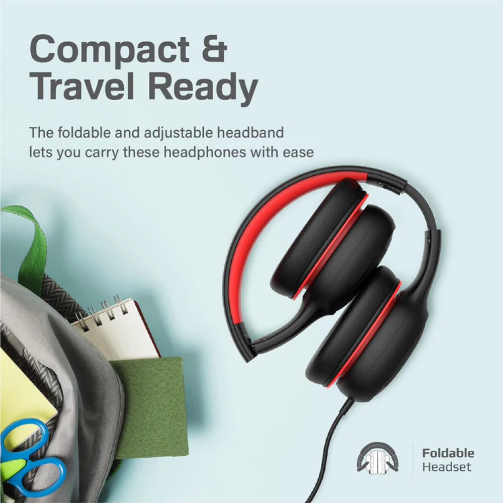 Promate - Over-Ear Hi-Definition SafeAudio™ Wired Headset