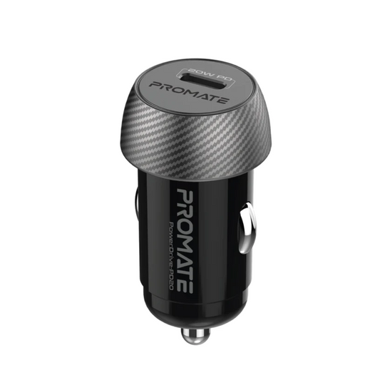 Promate - 20W Mini Car Charger with Power Delivery