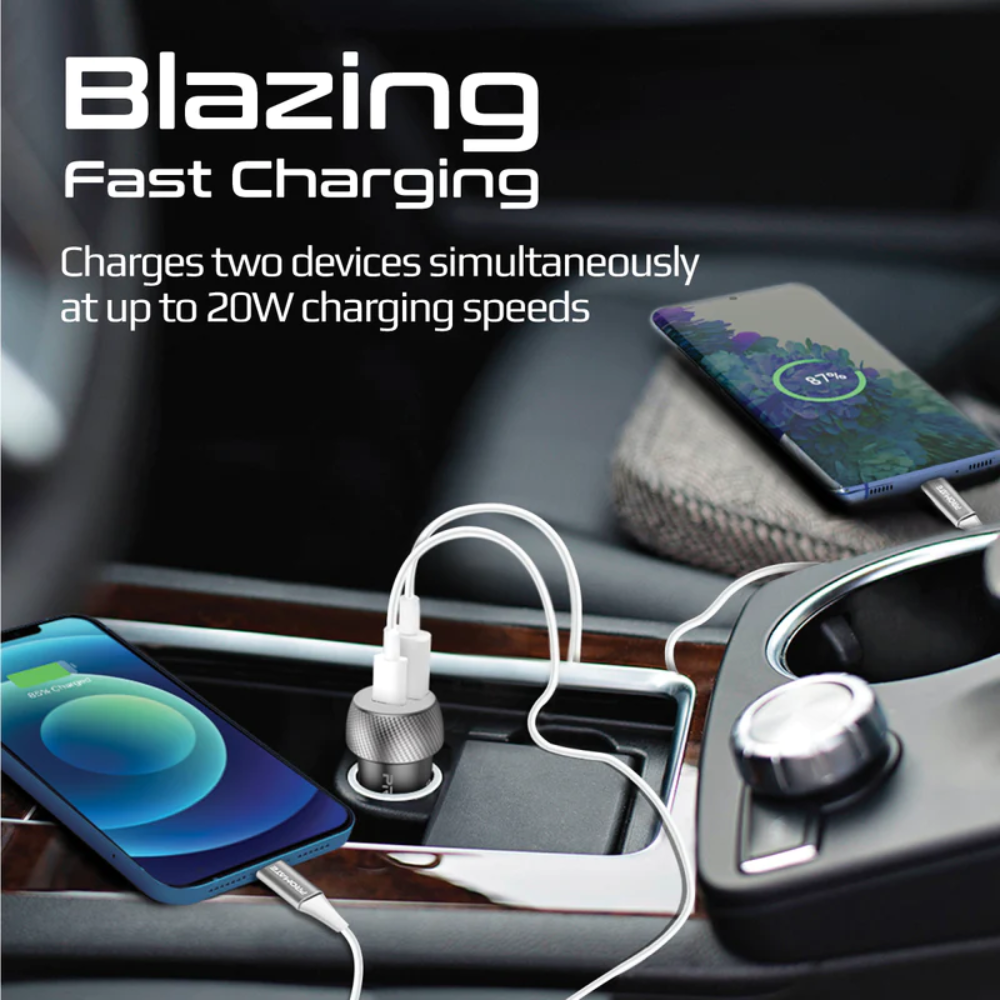 Promate - DriveGear-20W - 20W Quick Charging Mini Car Charger