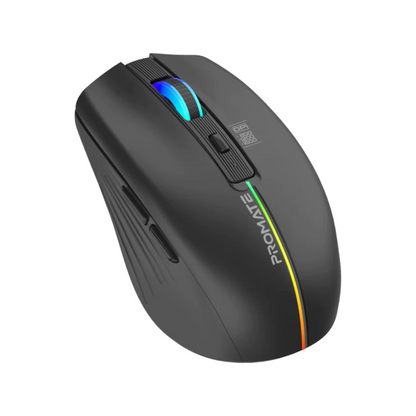 Promate - Kitt - 2.4GHz Wireless Ergonomic Optical Mouse with LED Rainbow Lights