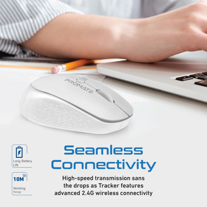 Promate - Tracker - 1600DPI MaxComfort® Ergonomic Wireless Mouse