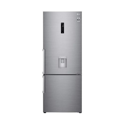 LG Button Freezer Refrigerator - Water Dispenser - Platinum Silver - 446 L