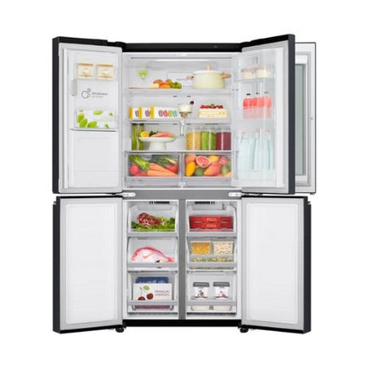 LG Side by Side Refrigerator - Black - Door in Door - 570 L