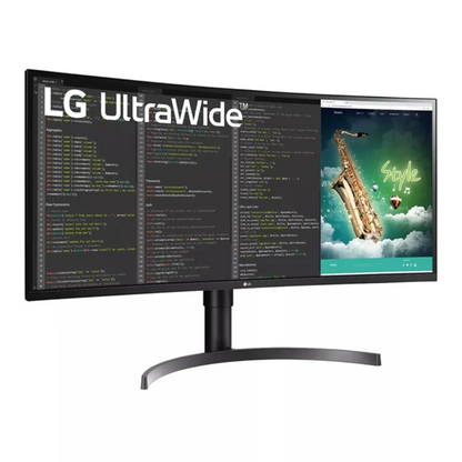LG - 35" Curved UltraWide QHD HDR Monitor -USB Type-C