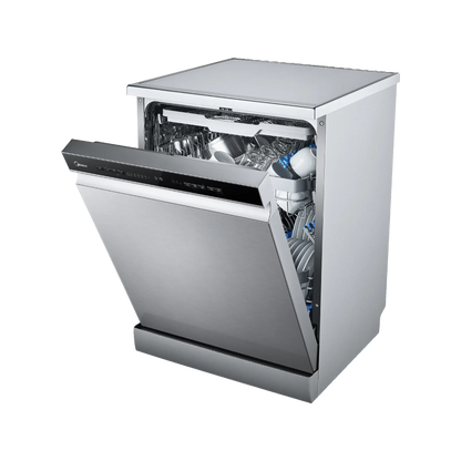 Midea Freestanding Smart Dishwasher 15 Place Setting with Dual Zone Wash - Stainless Steel WQP15-W7633D-SS