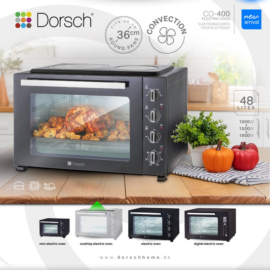 DORSCH - cooktop electric oven 48L with hob CO-400