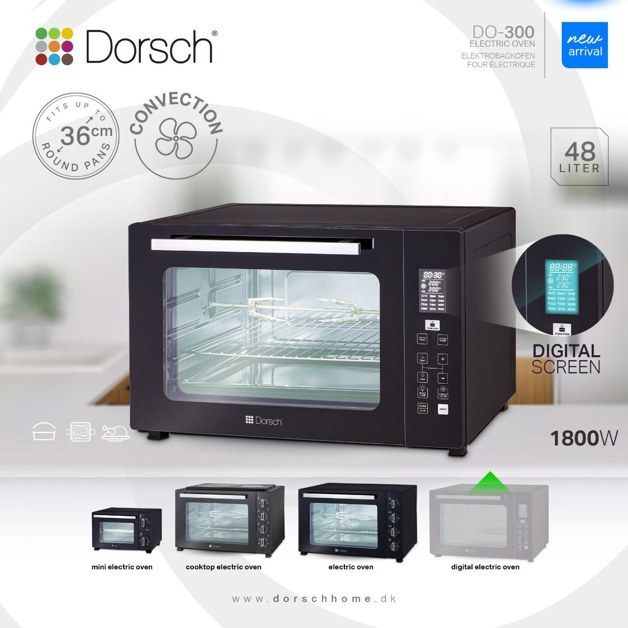 Dorsh Digital electric oven 48L DO-300