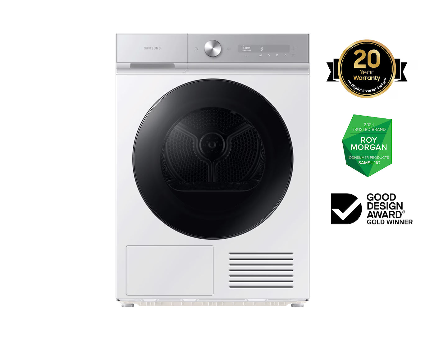 SAMSUNG 9kg Bespoke Smart Heat Pump Dryer with AI Dry - DV90BB9440GH