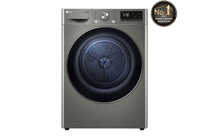 LG Energy Saving Dryer, 9kg, Silver, Capable Drying with Dual Heat Pump - RH90V9PV8N