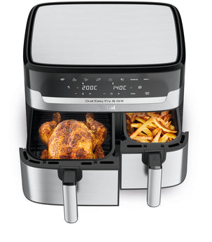 TEFAL Dual Easy Fry & Grill Air Fryer 8.3 L Stainless Steel - EY905870