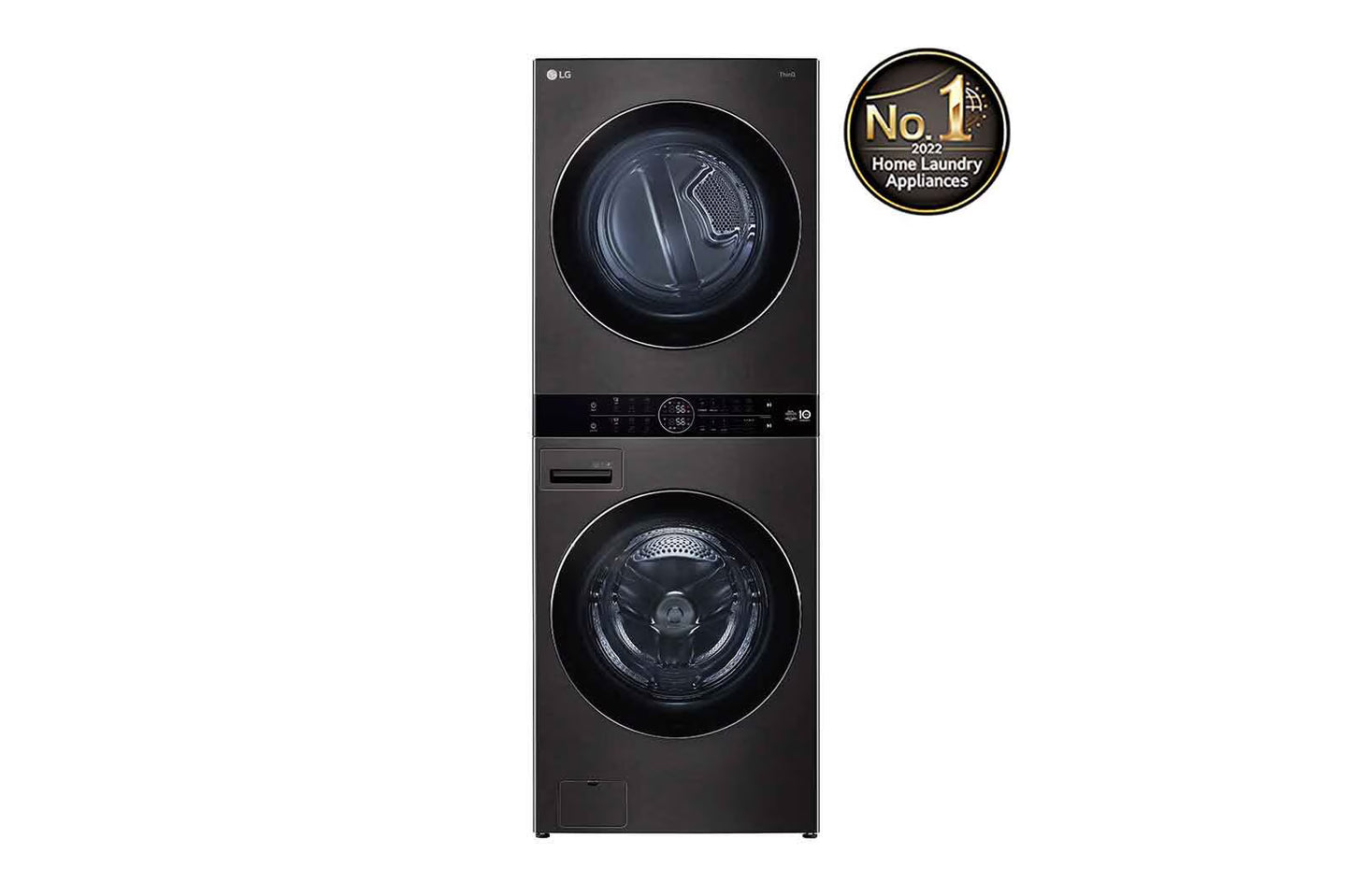 LG WT2116BRK Single Unit Front Load 21/16kg LG WashTower™ with Centre Control™, Black Steel color