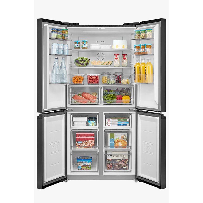 MIDEA FRIDGE 4 DOORS 22CFT GLASS BLACK