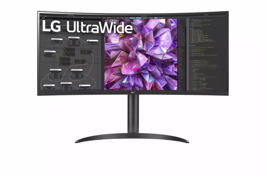 LG 34 Inch Curved UltraWide™ QHD 1440P IPS HDR 10 Built-in KVM Monitor with USB Type-C™ & LAN (RJ-45) 34WQ75C-B