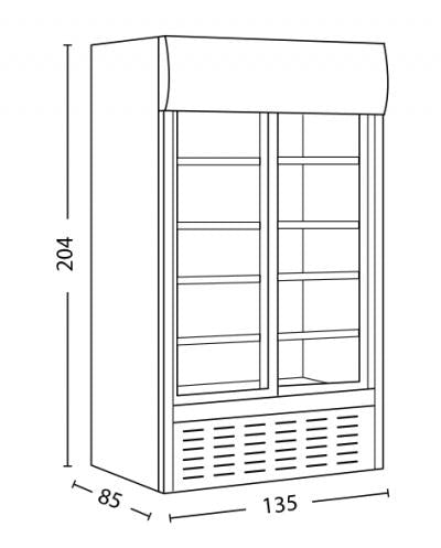 CONCOED VBG4900 Vertical Bottle Cooler  1470 L Nofrost