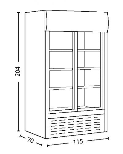 CONCORD VBG3700 1200 L Nofrost Vertical Bottle Cooler
