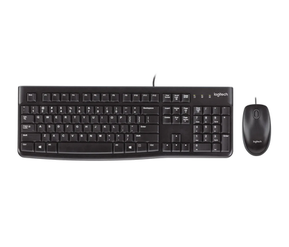 Logitech Keyboard + Mouse Mk 120 Corded Combo
