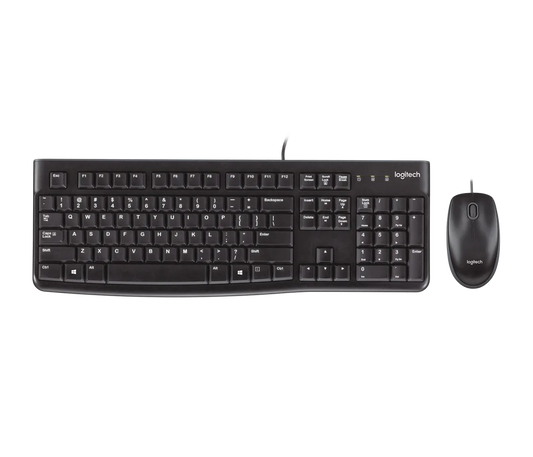 Logitech Keyboard + Mouse Mk 120 Corded Combo