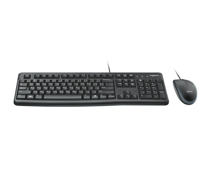 Logitech Keyboard + Mouse Mk 120 Corded Combo