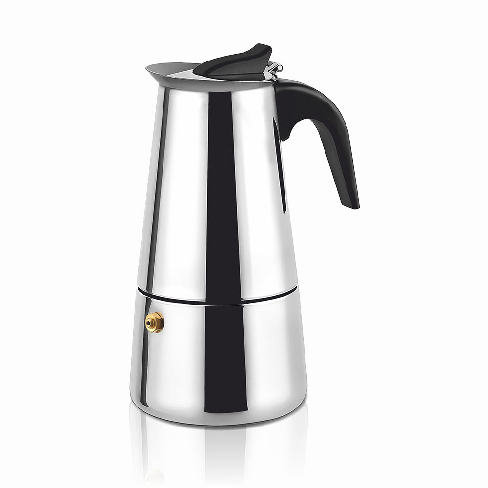 Moka Coffee Maker HAEGER SS MOKA POT 6 – Stainles Steel, 6 cups