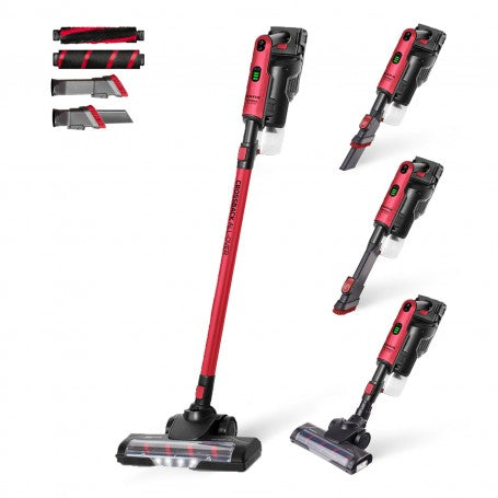 Taurus Crossback All Over, 22 V Battery Vacuum Cleaner, 4 Hours Fast Charge, Red