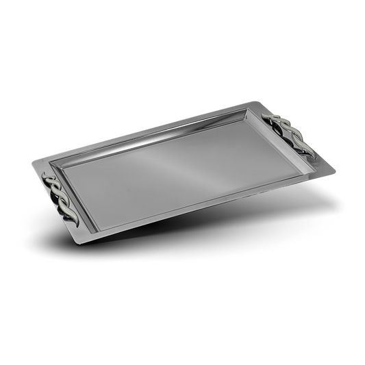 Dorsch Infinity Silver Serving Tray - Ivory Handles