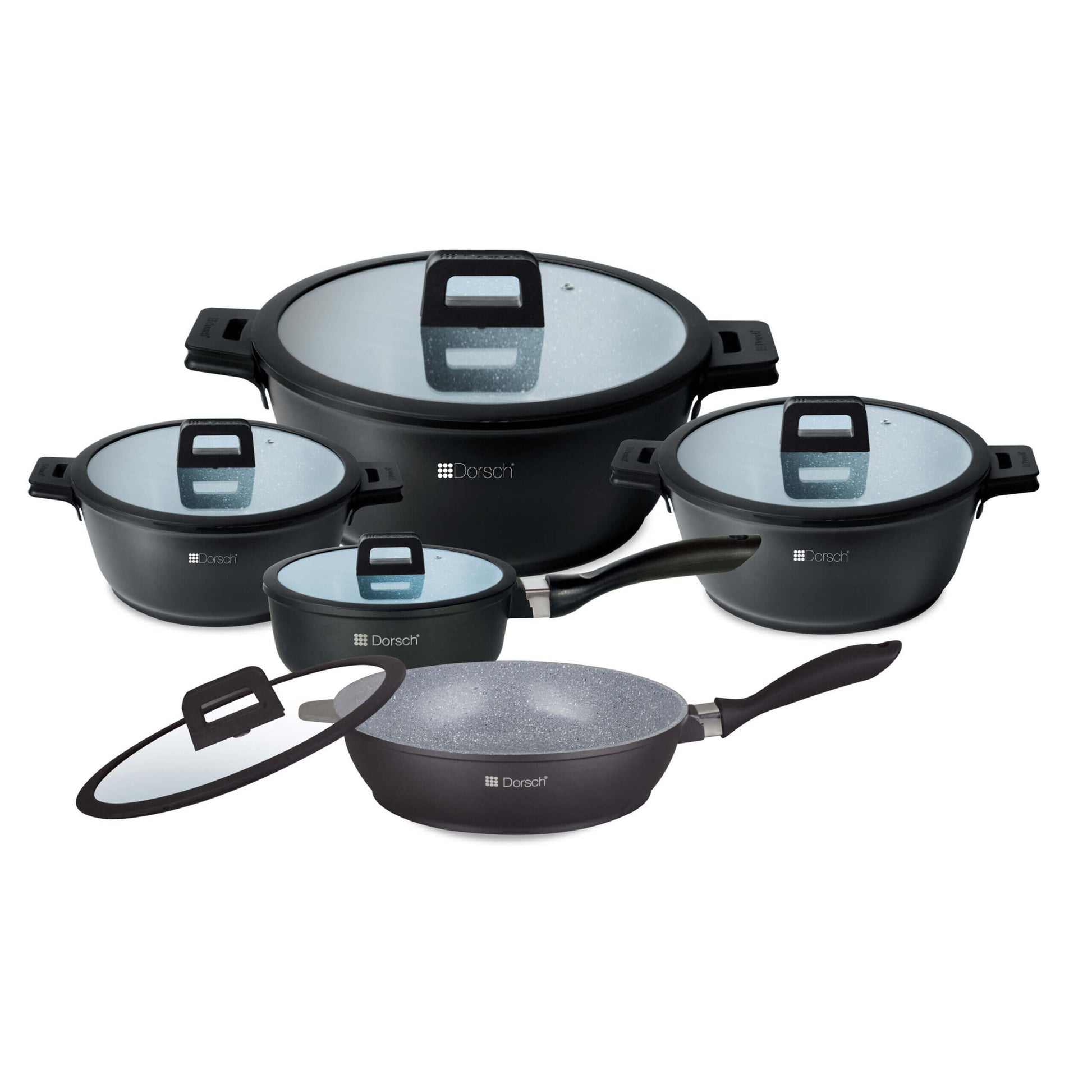 Dorsch Ceramic Cookware Set – 5 Pcs